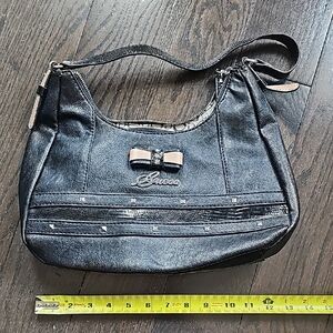 Guess Black and Tan Bow Accent Women's Bag